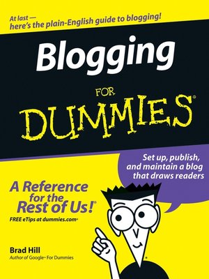 cover image of Blogging For Dummies